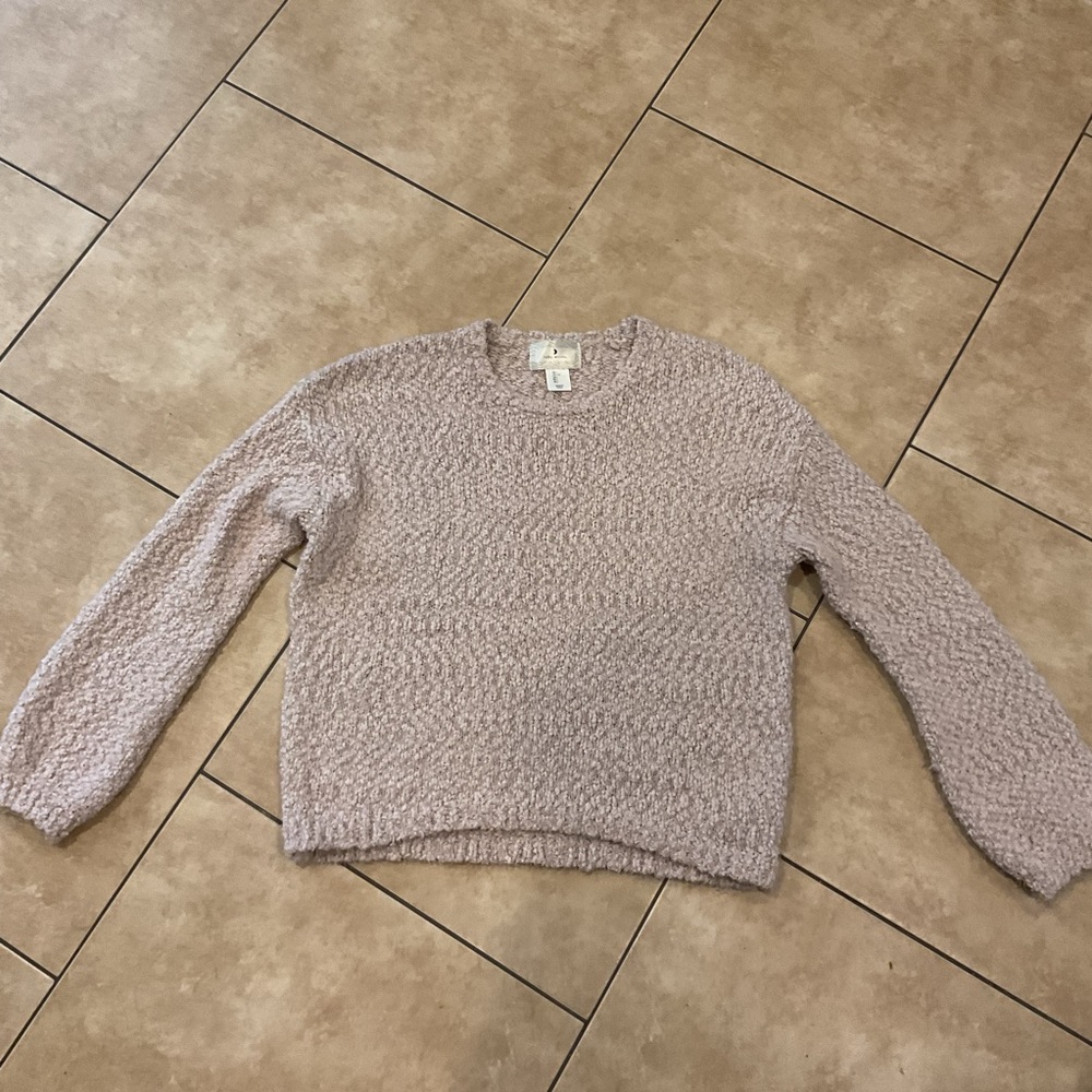 Ruby Moon Women's Textured Sweater - Light Pink